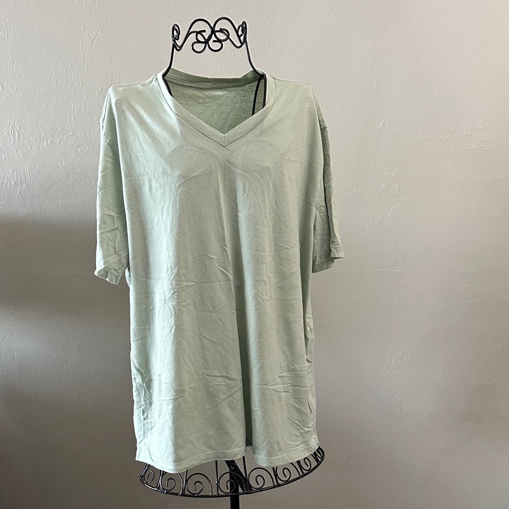 Light Green V-Neck T-Shirt